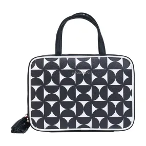 Vanity Toiletries Bag - Black/White Geometric