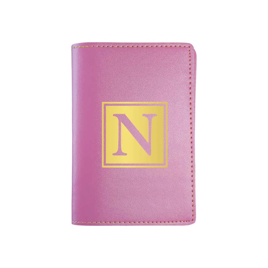 Vegan Leather Personalised Passport Cover for Men & Women - Monogram