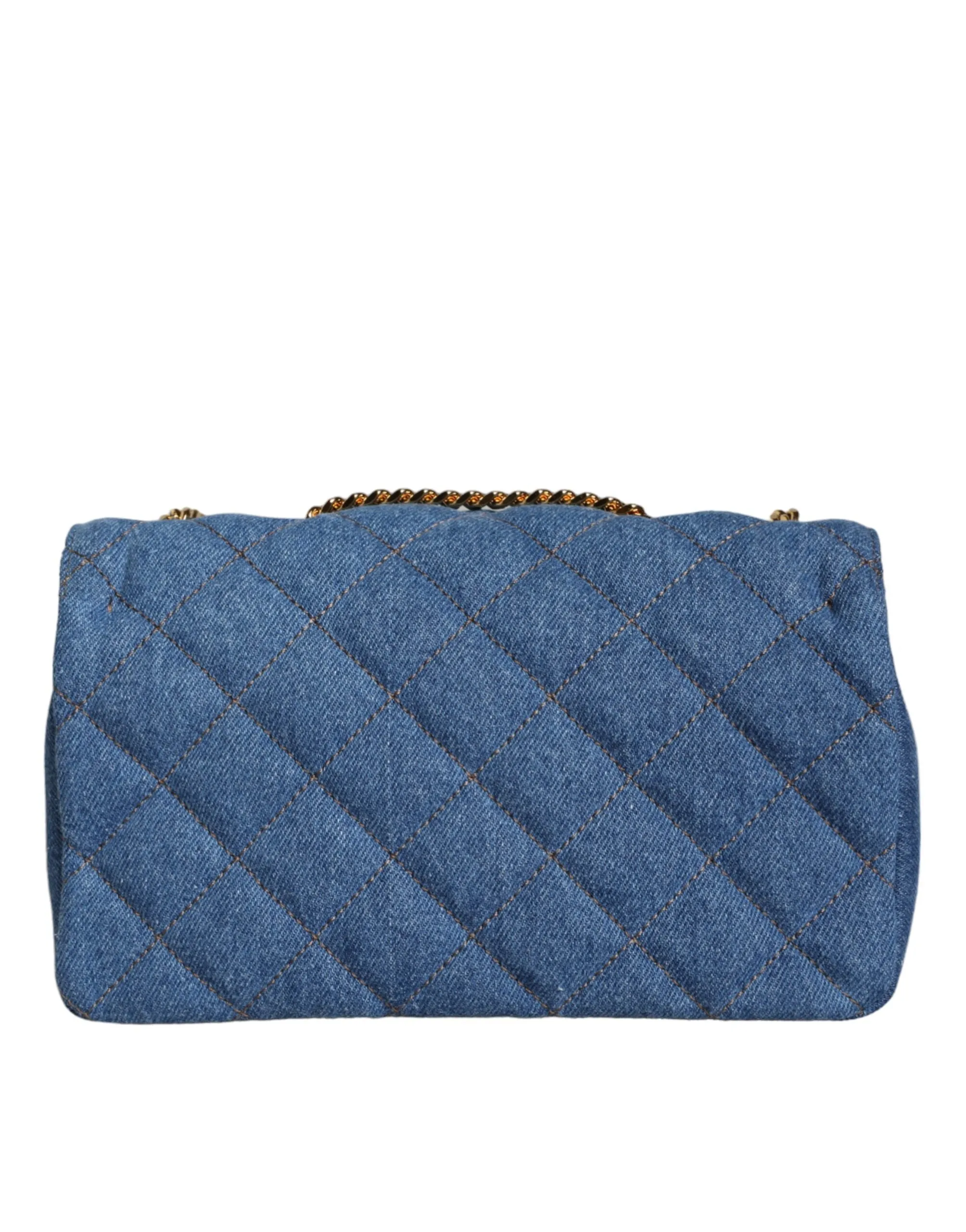 Versace Medusa Crossbody Bag In Blue Denim