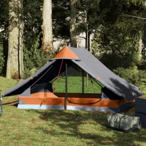 vidaXL Camping Tent 2-Person Grey Waterproof