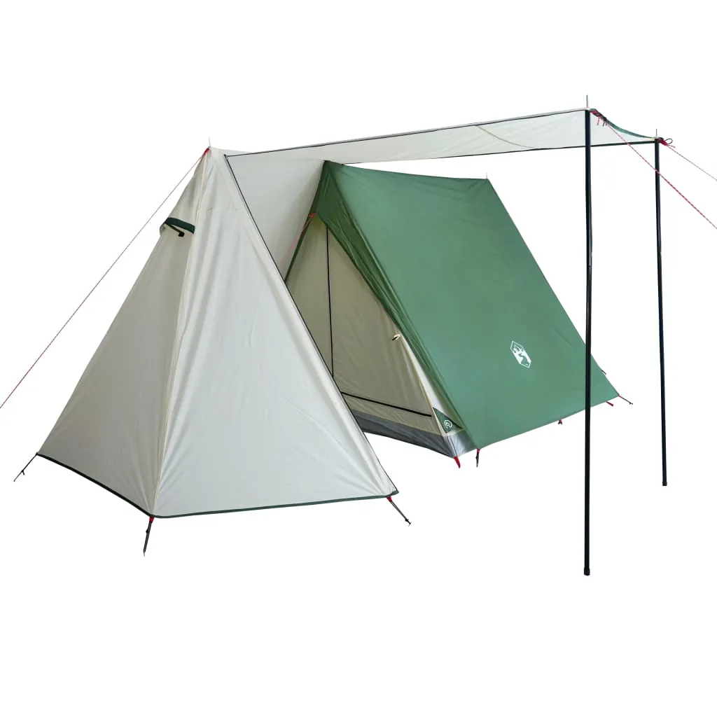 vidaXL Camping Tent 3-Person Green Waterproof