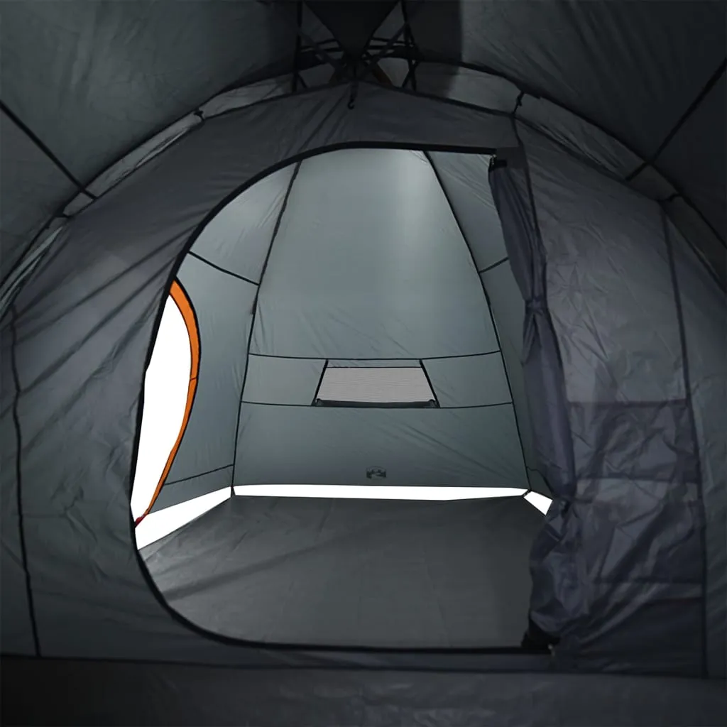 vidaXL Camping Tent 8-Person Orange Waterproof