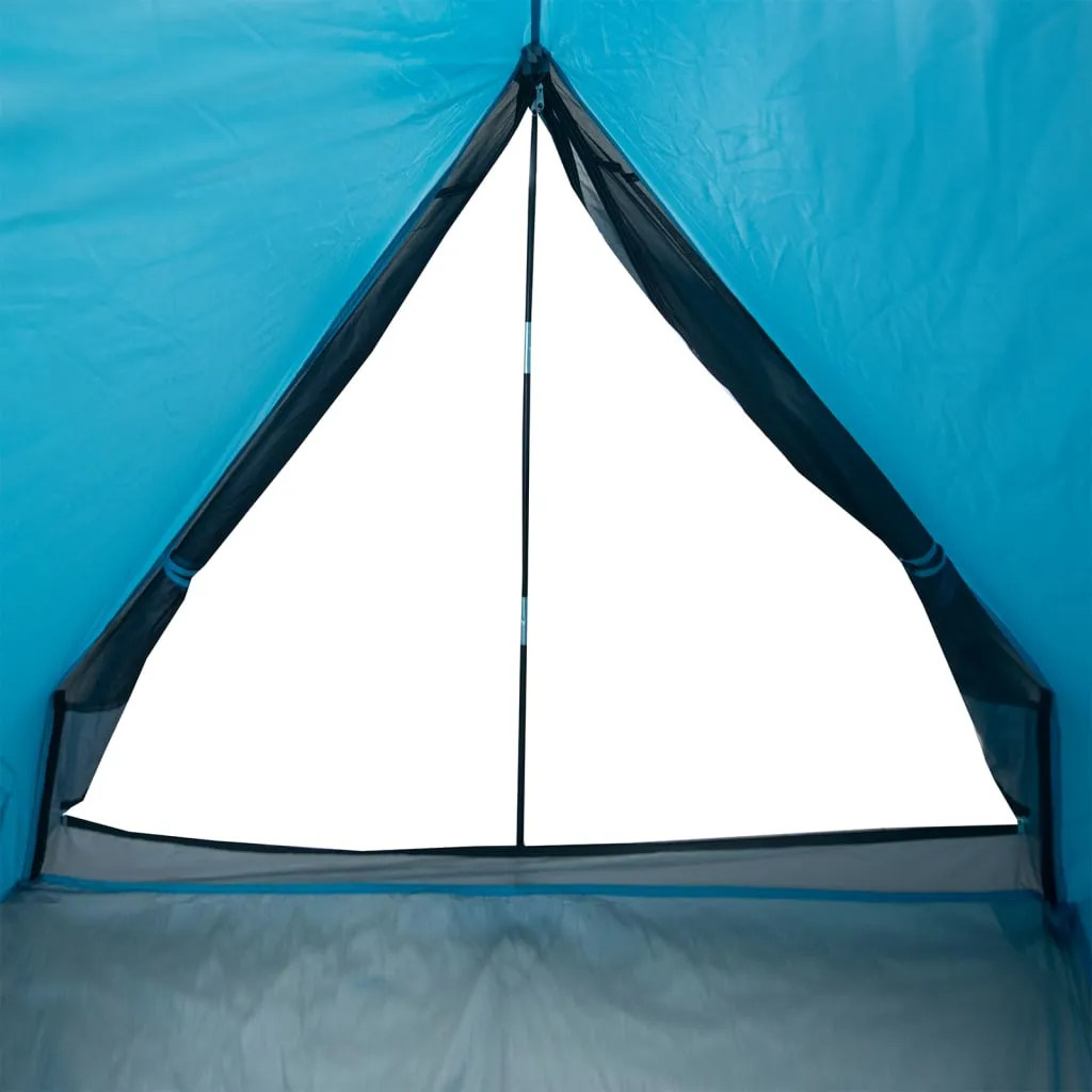 vidaXL Camping Tent A-Frame 2-Person Blue Waterproof