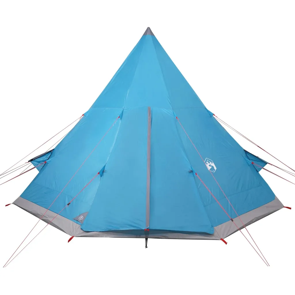 vidaXL Camping Tent Tipi 4-Person Blue Waterproof