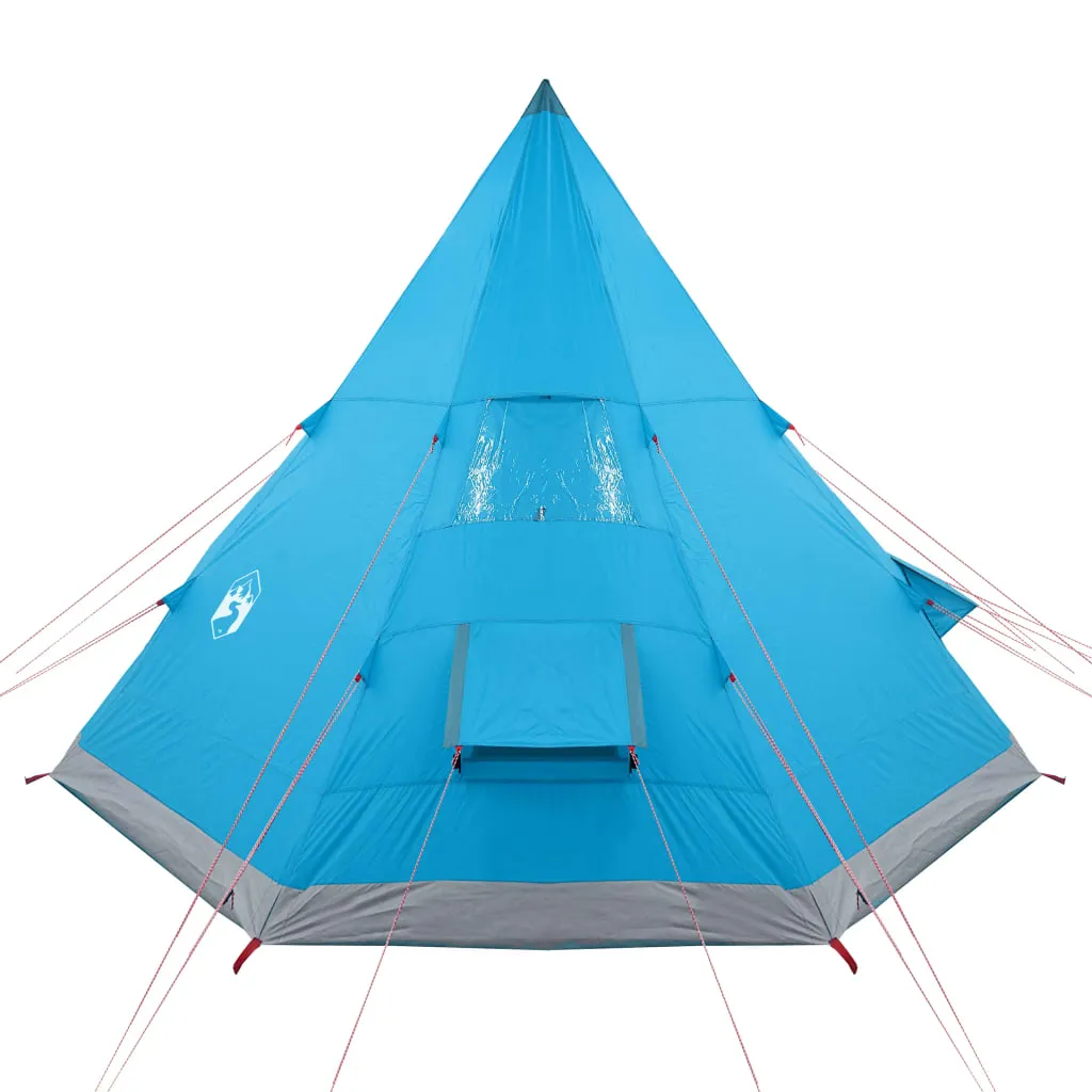 vidaXL Camping Tent Tipi 4-Person Blue Waterproof