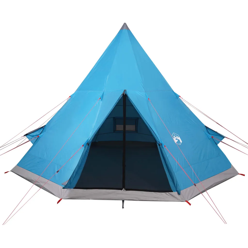 vidaXL Camping Tent Tipi 4-Person Blue Waterproof