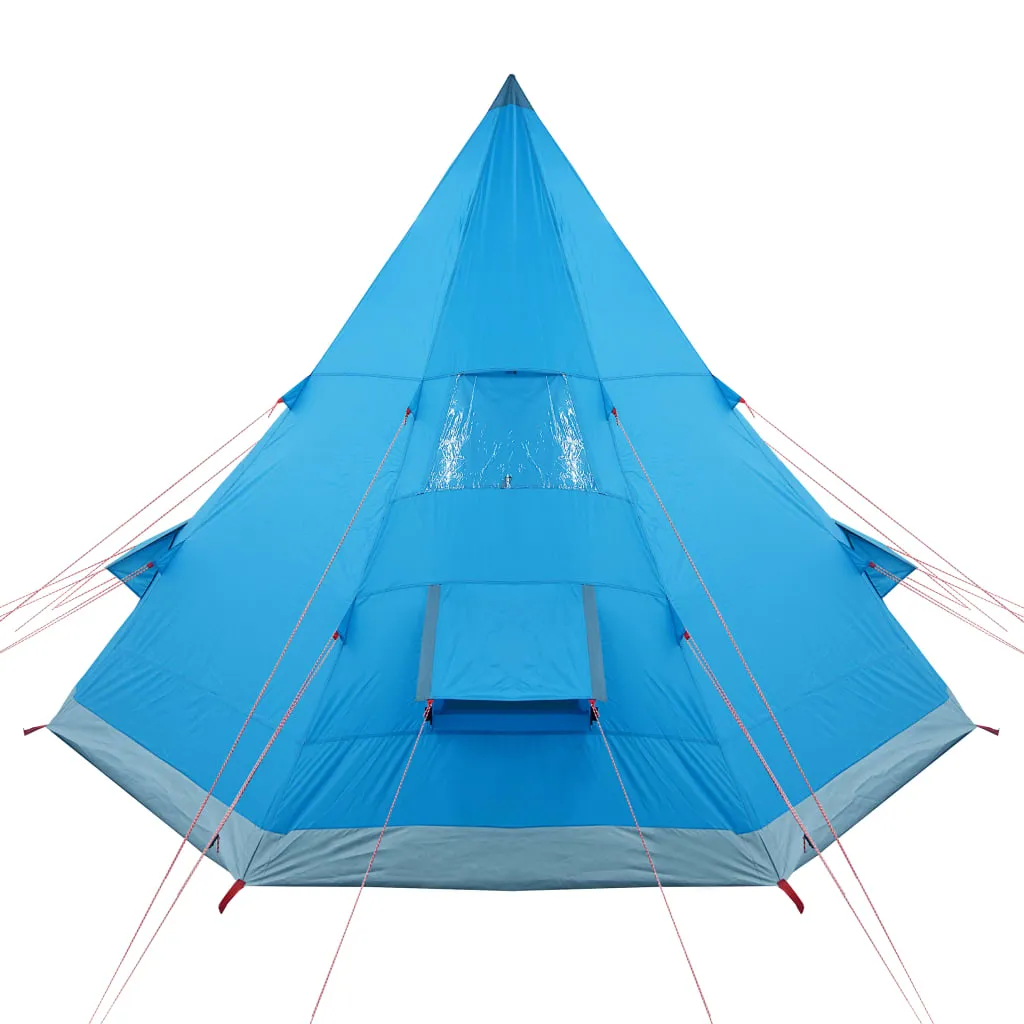 vidaXL Camping Tent Tipi 4-Person Blue Waterproof