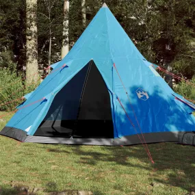 vidaXL Camping Tent Tipi 4-Person Blue Waterproof