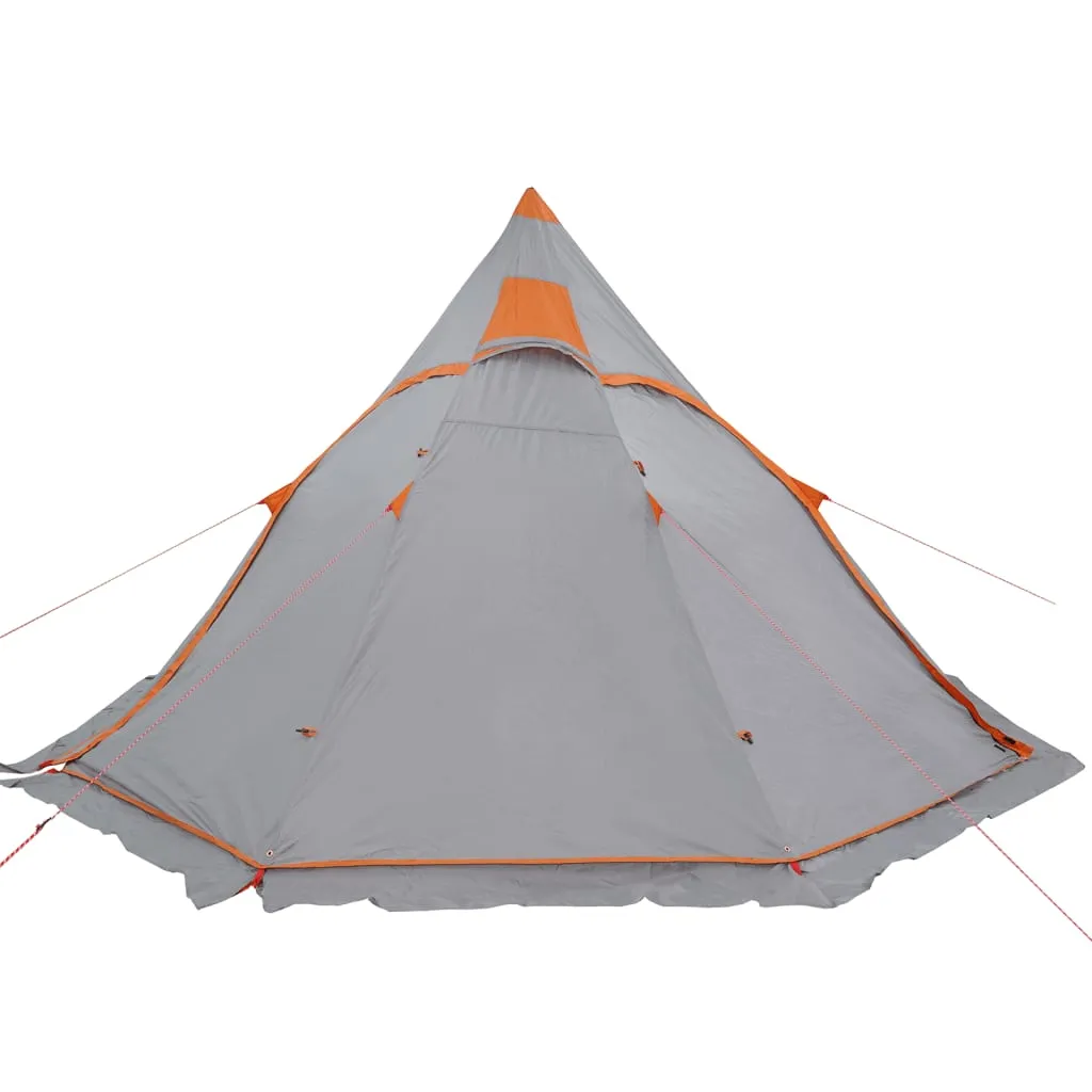 vidaXL Camping Tent Tipi 5-Person Grey Waterproof