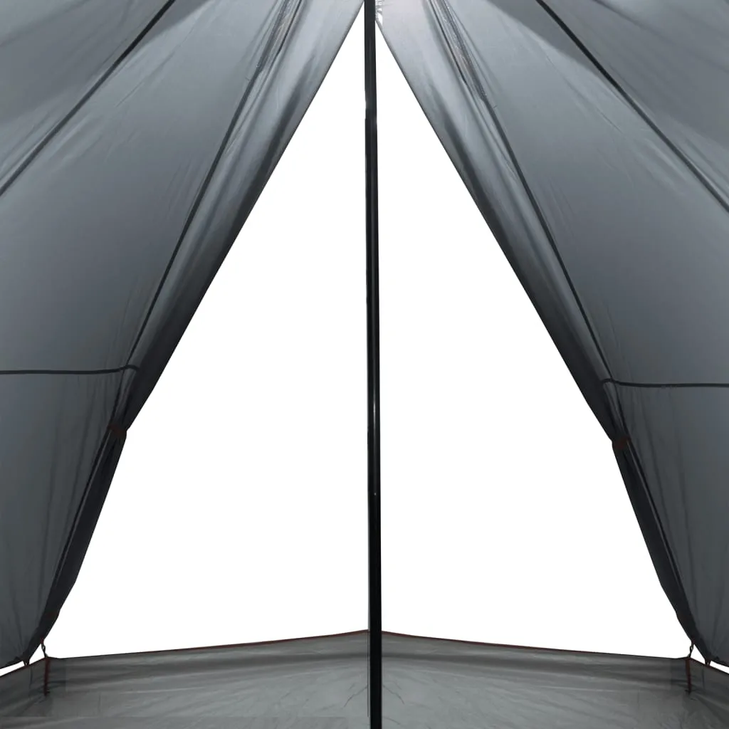 vidaXL Family Tent Tipi 8-Person Grey and Orange Waterproof