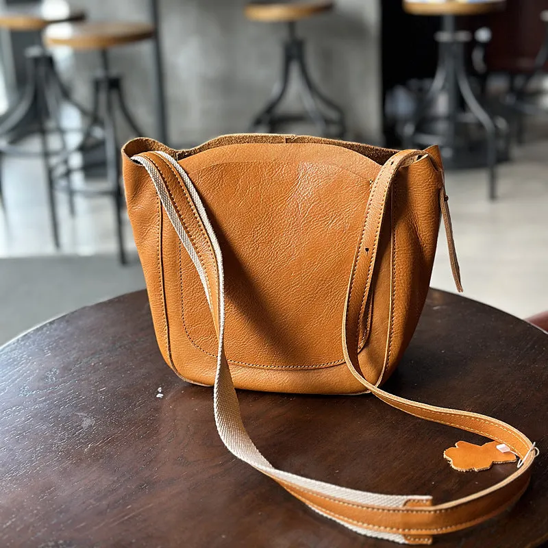 Vintage Coffee Brown Womens Small Leather Shoulder Bag Leather Crossbody Bag