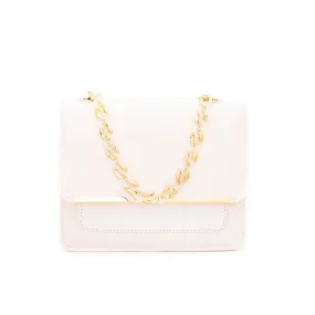 White Formal Shoulder Bag P54306