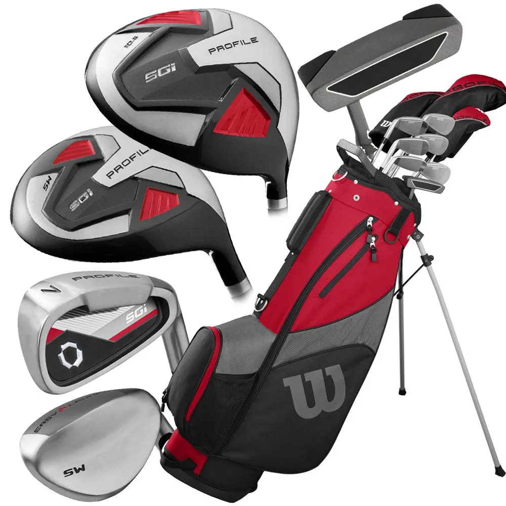 Wilson Prostaff Profile SGI 10-Piece Stand Bag Package Set - Steel