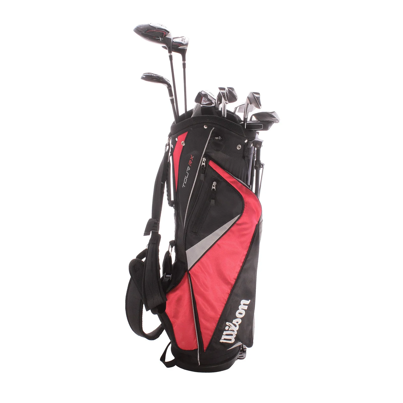 Wilson Tour RX Steel Men's Right Driver,Fairway Wood Hybrid 6-sw Putter Plus Stand Bag Regular - Wilson