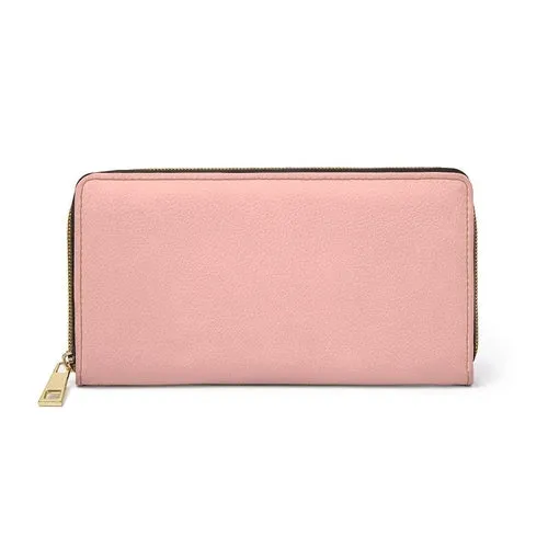 Womens Wallet, Zip Purse, Pastel Peach Purse