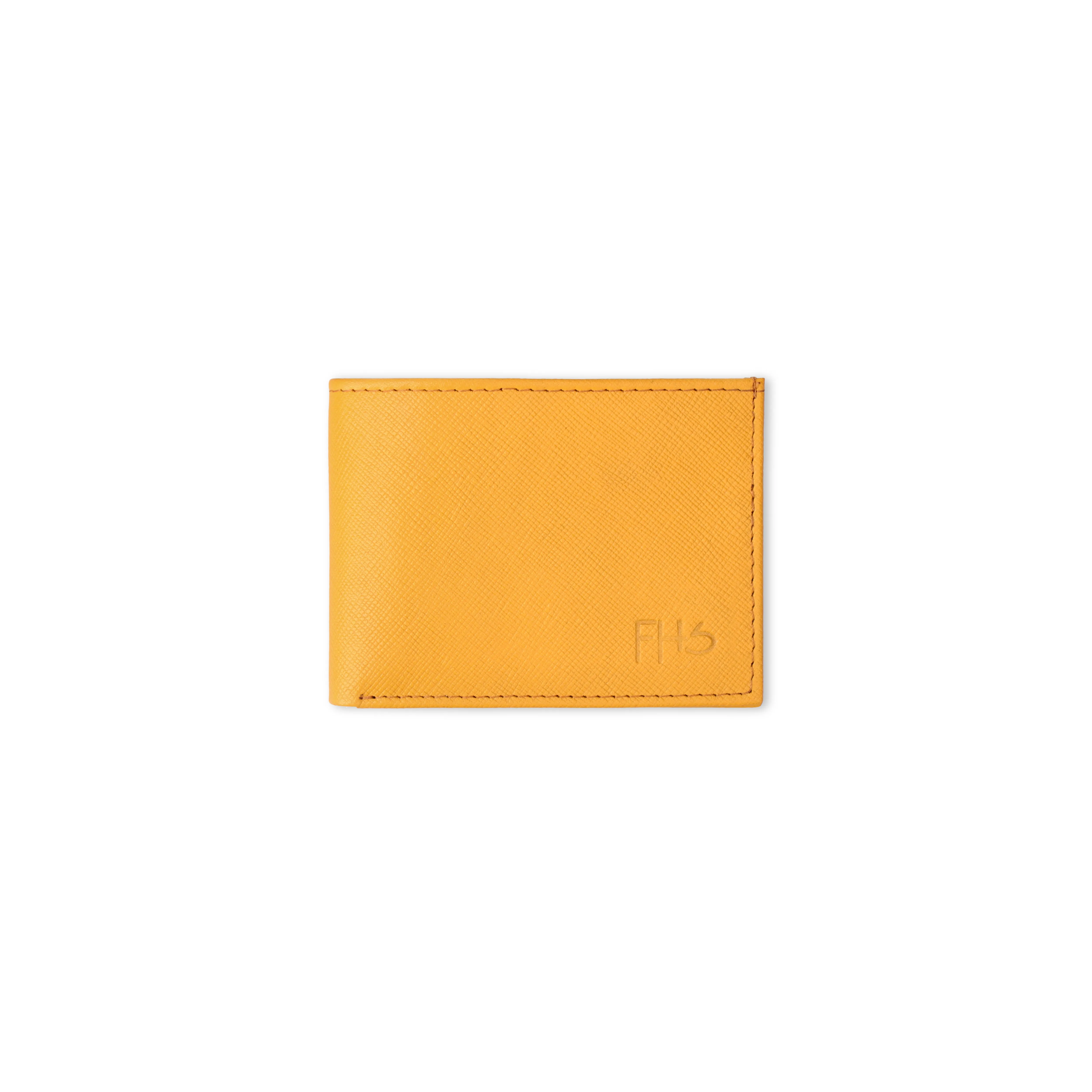 Yellow Saffiano Leather Wallet